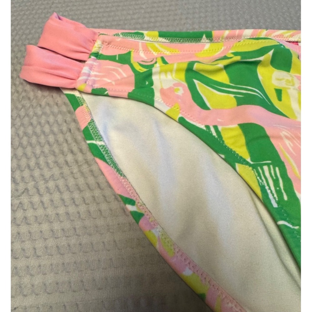Lilly Pulitzer Bandeau Fan Dance Strappy Hipster Bikini Bottom SZ Large‎ - Picture 2 of 14